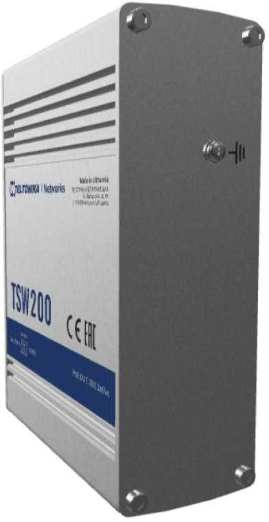 Teltonika | Ethernet komutatorius | TSW200 | Nevaldomas | Stalinis | Gigabito Ethernet (varinis) jungčių kiekis: 8 | 10 Gbps (RJ-45) jungčių kiekis: 0 | SFP jungčių kiekis: 2 | SFP+ jungčių kiekis: 0 | Combo jungčių kiekis: 0 | Maitinimo per Ethernet (PoE) jungčių kiekis: 8 | Maitinimo šaltinio tipas: Apsaugos klasė: IP30 | 24 mėn.