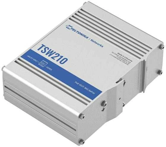 Šakotuvas Teltonika | Jungiklis | TSW210 | Nevaldomas | Tvirtinama prie sienos | Gigabit Ethernet (vario) jungtys kiekis 8 | SFP jungtys kiekis 2 | 24 mėn.