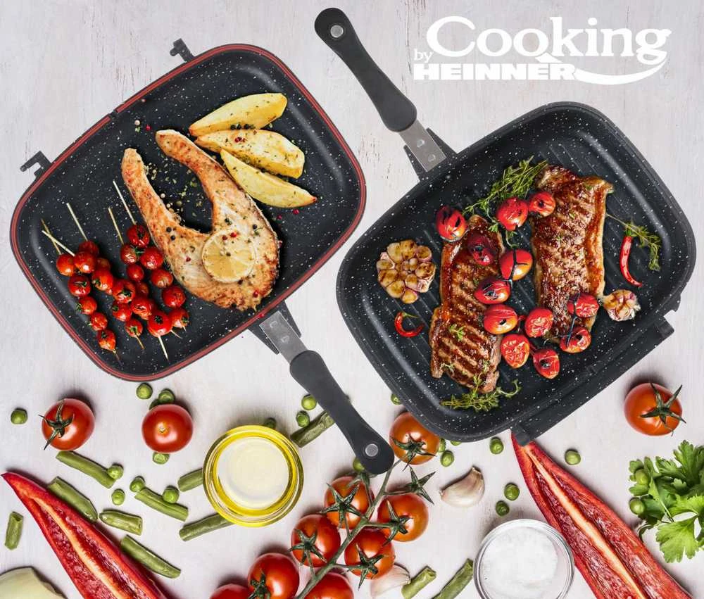 Cooking By Heinner Heinner TIGAIE DUBLA 32x24x7.5 CM,EASY COOK GRAY (HR-ZCT-32DG)