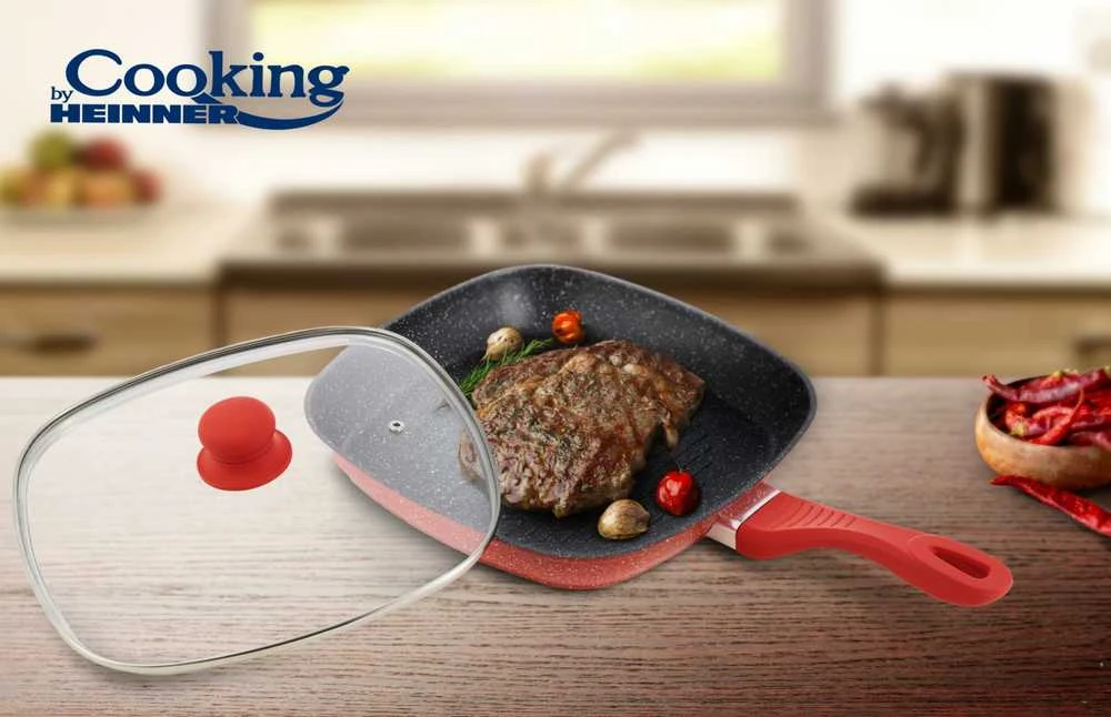 Cooking By Heinner TIGAIE GRILL ALU+CAP 28x4CM,Oranžinis GRAYS, HEINNER GAMINAMA MAISTO PRODUKCIJA