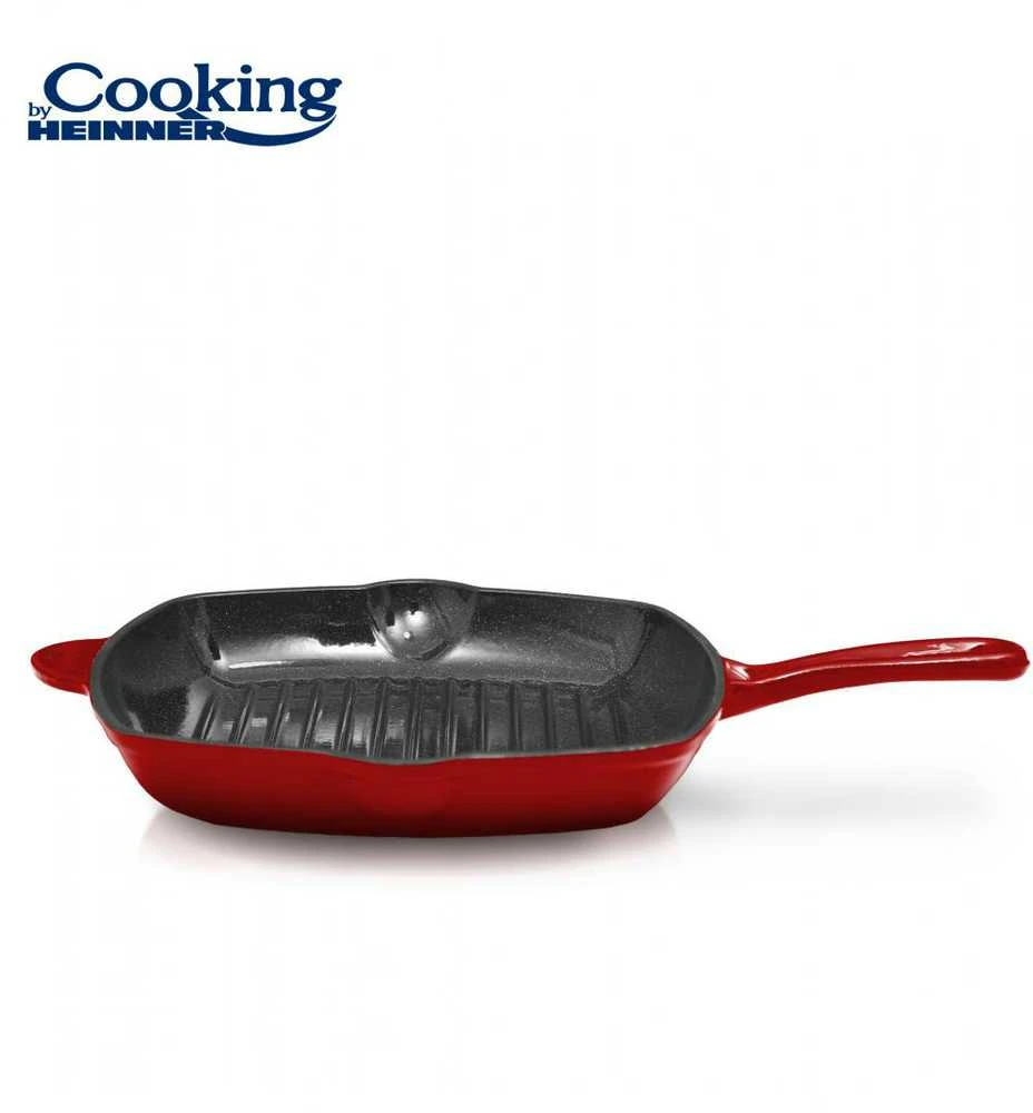 Cooking By Heinner TIGAIE GRILL FONTA 26.5X4.5 CM, Raudonas LINE, HEINNERIO GAMINAMA