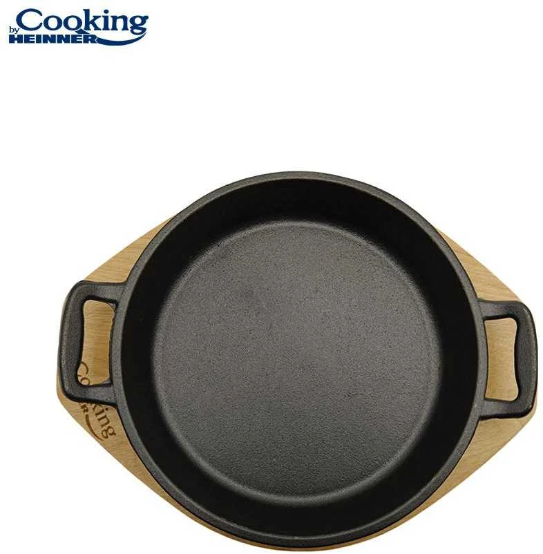 Cooking By Heinner Gryno ketaus serviravimo keptuvė su medine atrama, 20 cm skersmens, „Heinner“ gamina