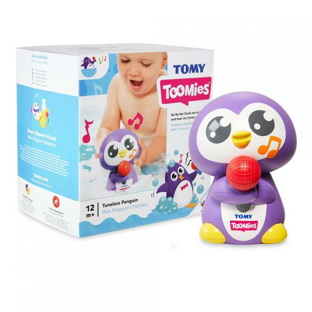 TOMY muzikinis vonios žaislas Tuneless Penguin, E72724C