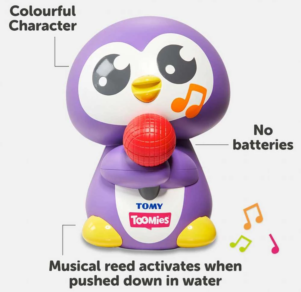 TOMY muzikinis vonios žaislas Tuneless Penguin, E72724C