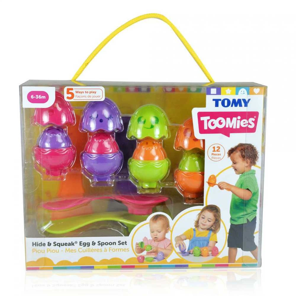 Tomy Žaislas edukaciniai kiaušiniai su šaukšteliais 6 mėn.+ (6730823)