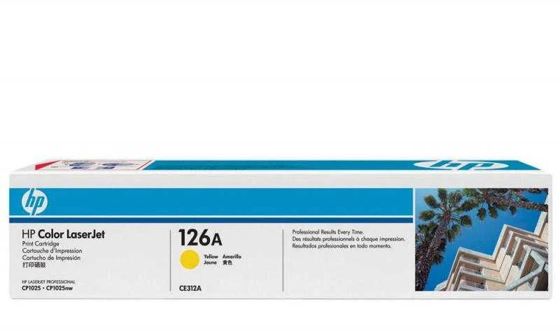 Hewlett Packard (HP) HP 126A Geltona tonerio kasetė, 1000 puslapių, skirta „Color LaserJet CP1025“, „Pro 100“, „Pro 200“, „M275“ serijoms