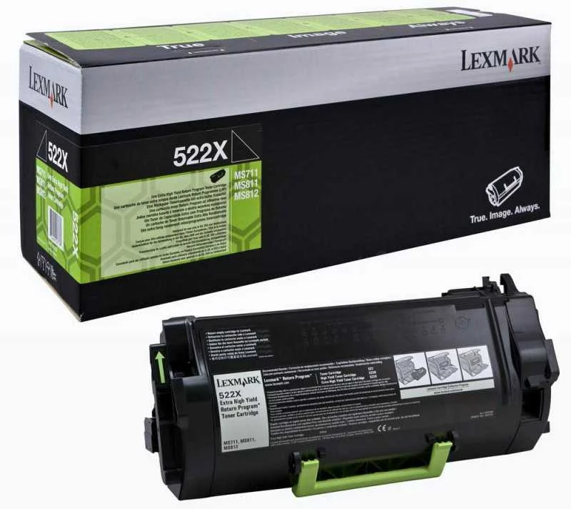 Lexmark 522X (52D2X00) Return, juoda kasetė