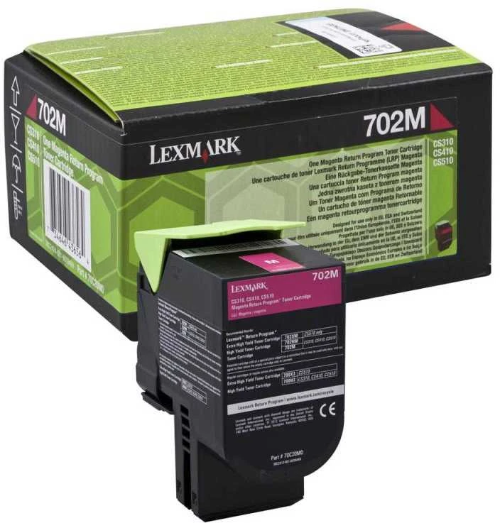Lexmark return (70C20M0, 702M), purpurinė kasetė