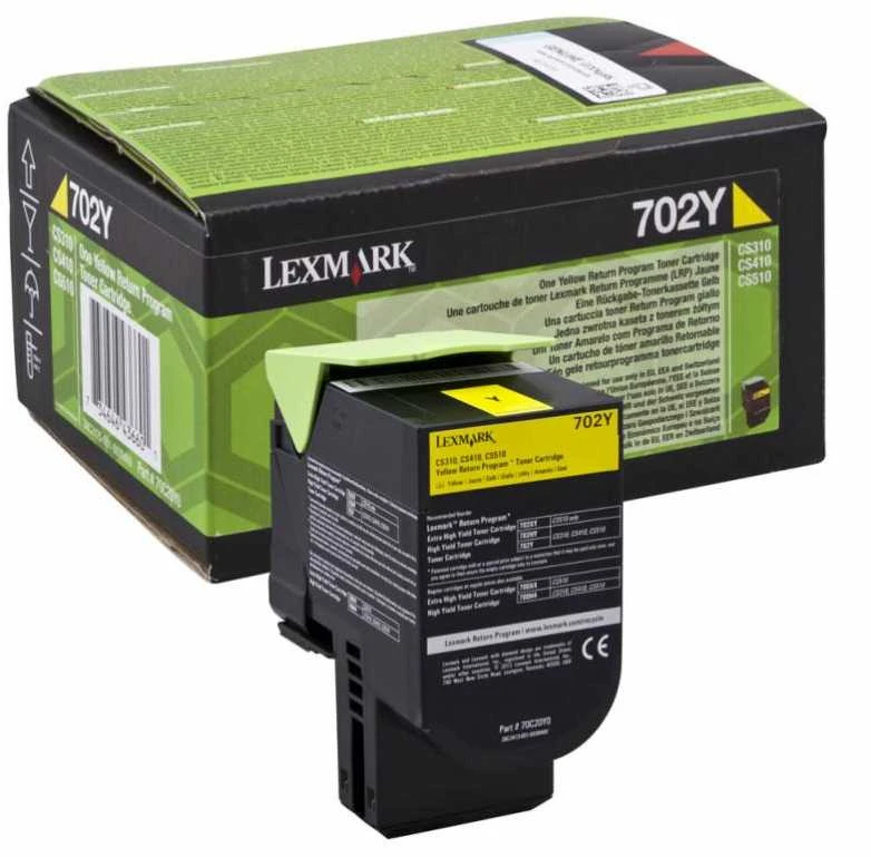 Lexmark return (70C20Y0, 702Y), geltona kasetė