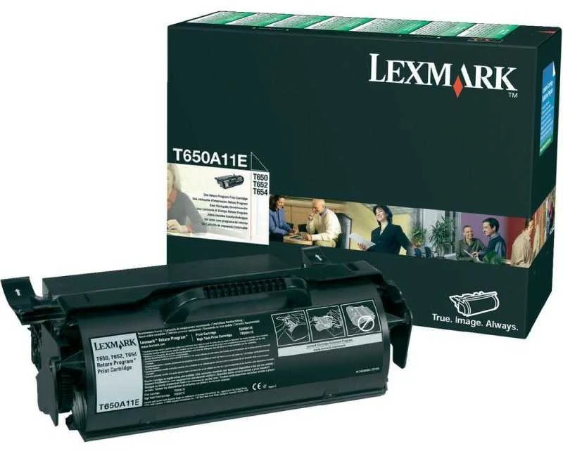 Lexmark T650A11E Cartridge, Juodas, 7000 pages