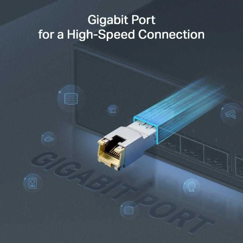 Šakotuvas TP-LINK SM331T Omada 1000BASE-T RJ45 SFP Module