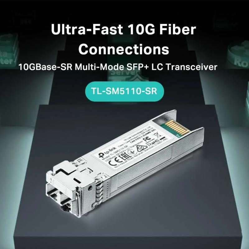 Šakotuvas TP-LINK | 10GBase-SR SFP+ LC siųstuvas-imtuvas | TL-SM5110-SR | SFP+ siųstuvas-imtuvas | Multi-Mode Fiber | LC/UPC | 10000 Mbit/s | Bangos ilgis 850 nm | nuo 0 iki 70