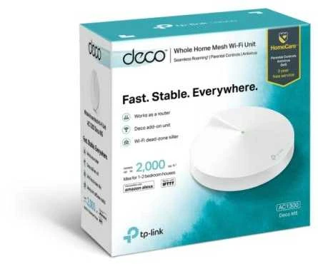 Šakotuvas Prieigos taškas TP-LINK DECO M5(1-PACK) (400 Mb/s – 802.11 b/g/n, 867 Mb/s – 802.11ac)
