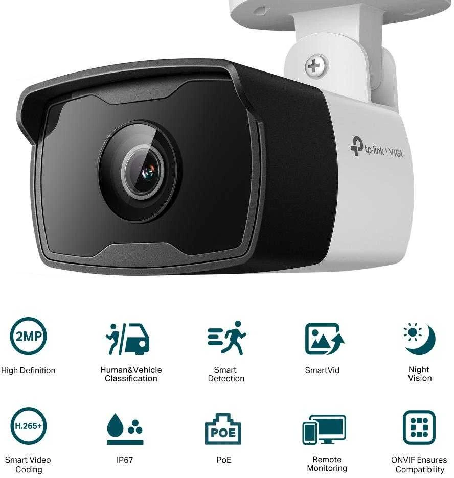 Kamera IP TP-Link TP-Link VIGI C320I (4mm), 2MP, Bullet, PoE, IR 30m