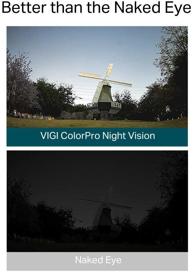 TP-LINK | Tinklo kamera | VIGI 4MP Outdoor ColorPro Night Vision Pan Tilt | Fiksuoto židinio objektyvas | Maitinimas per Ethernet (PoE)