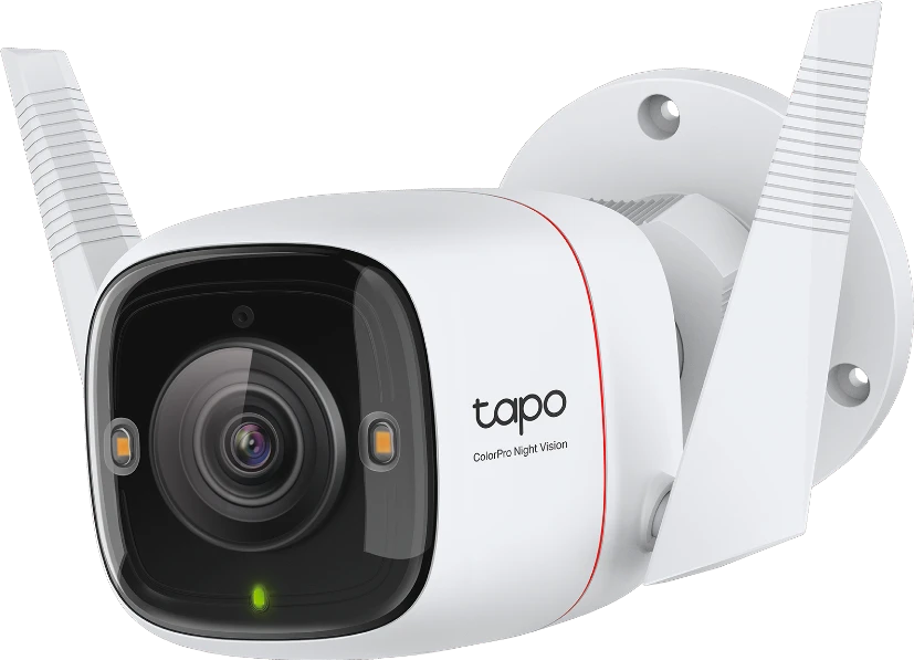 TP-LINK | ColorPro Outdoor Security Wi-Fi kamera | Tapo C325WB | Kulka | 4 MP | F1.0 | IP66 | H.264 | „MicroSD“, iki 512 GB