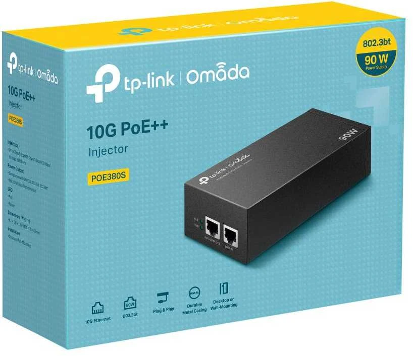 TP-Link POE380S PoE++ purkštukas su pakuote