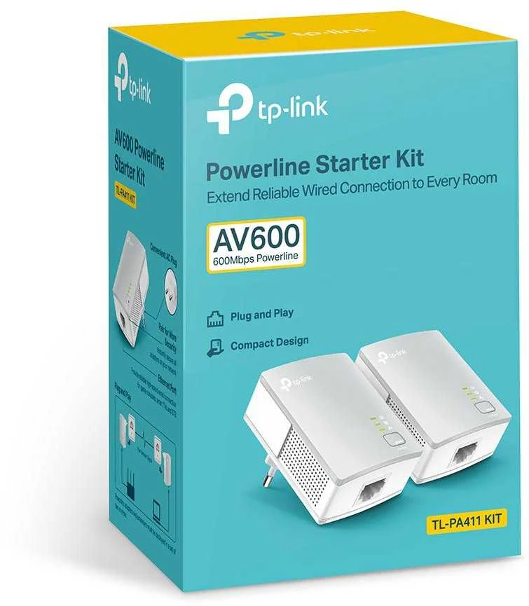 TP-LINK TPLINK Power-LAN PowerLAN TL-PA411 TLPA411 KIT (TL-PA411 KIT)