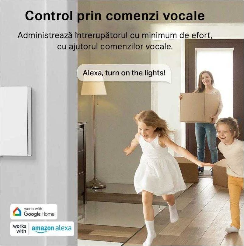 TP-LINK išmanusis šviesos dvigubas jungiklis „Tapo S220“ (TAPO S220)