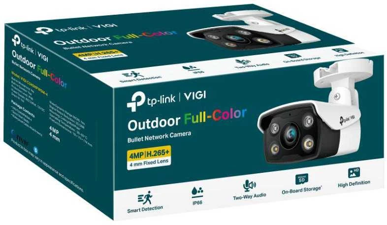 TP-LINK | VIGI 4MP lauko visų spalvų tinklo kamera | VIGI C340 | Kulka | 4 MP | 4 mm | IP66 | H.265+/H.265/H.264+/H.264 | MicroSD