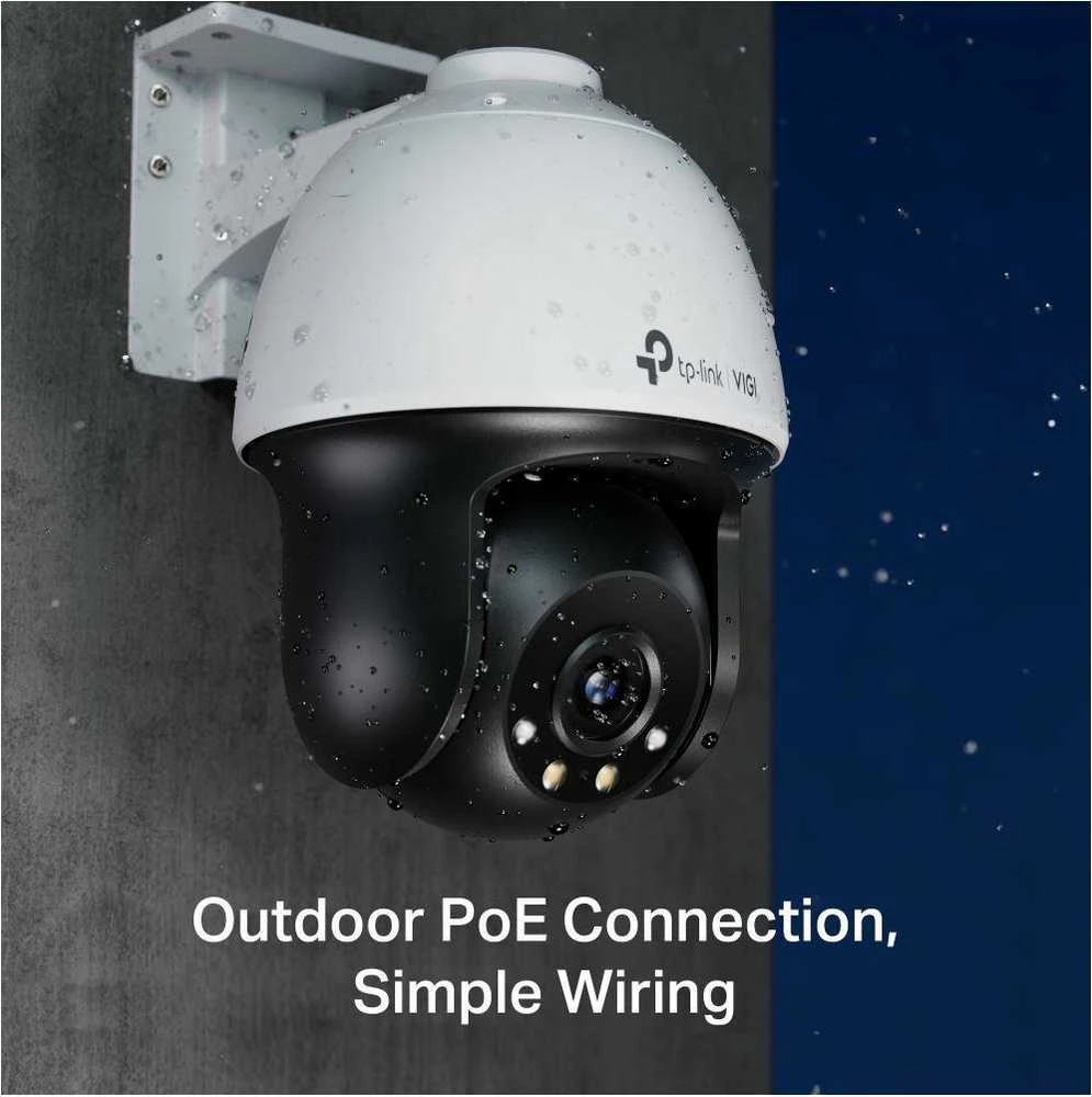 TP-LINK | VIGI 4MP lauko visų spalvų Pan Tilt tinklo kamera | VIGI C540 | Kupolas | 4 MP | 4 mm | IP66 | H.265+/H.265/H.264+/H.264 | MicroSD