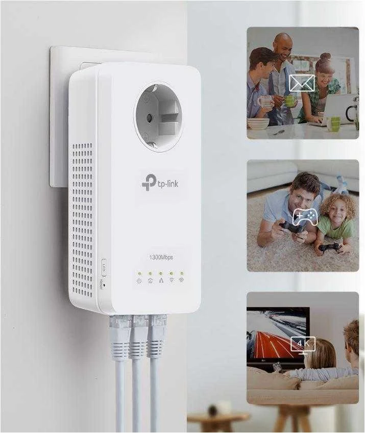 TP-LINK | AV1300 Gigabit Passthrough Powerline AC1200 Wi-Fi plėstuvas | TL-WPA8631P | 1300 Mbit/s | Ethernet LAN (RJ-45) jungtys 3 | Nėra „Wi-Fi“ | Papildomas lizdas
