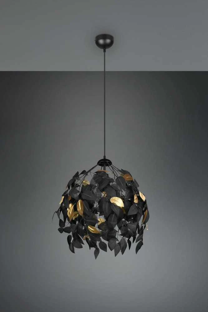 DELIGHT Trio Rl Leavy pakabinamas šviestuvas R10461932 pakabinamas šviestuvas 1x28W E27 juoda