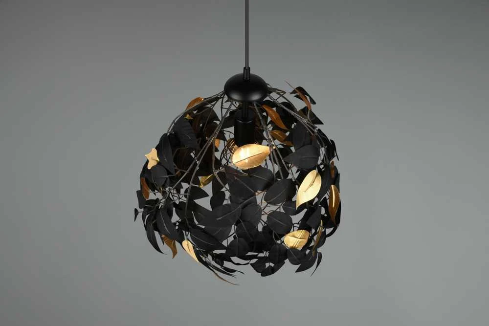 DELIGHT Trio Rl Leavy pakabinamas šviestuvas R10461932 pakabinamas šviestuvas 1x28W E27 juoda