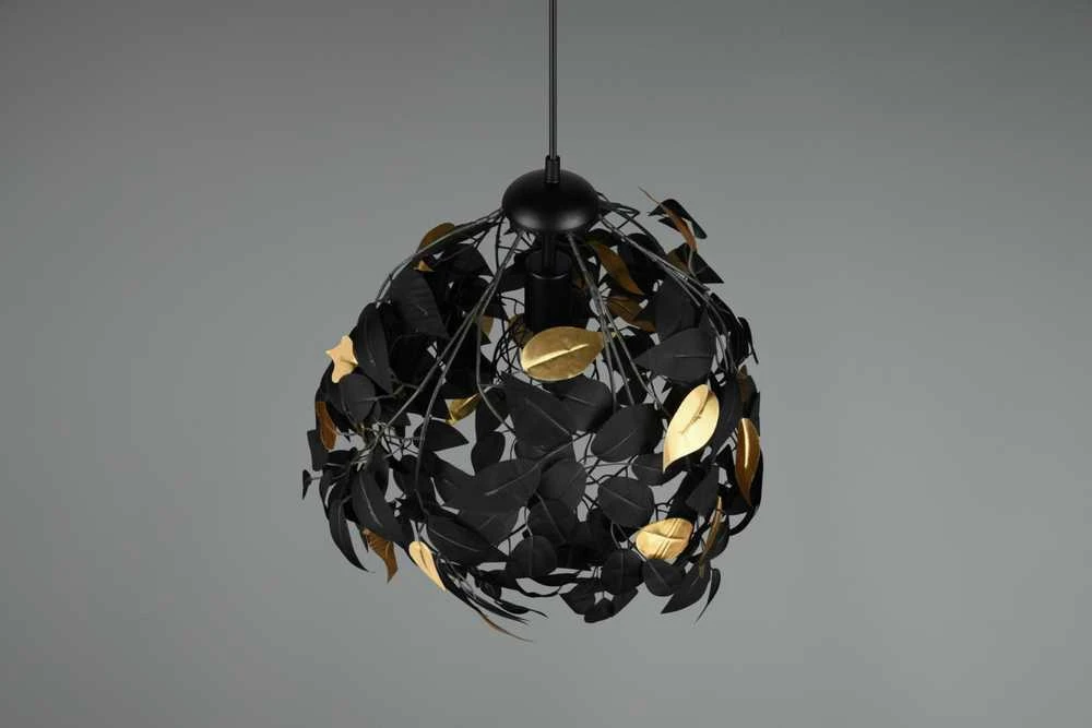 DELIGHT Trio Rl Leavy pakabinamas šviestuvas R10461932 pakabinamas šviestuvas 1x28W E27 juoda