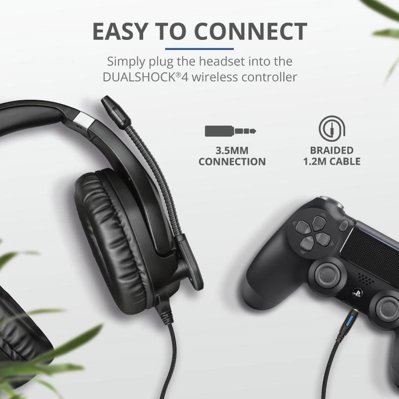 Žaidimų ausinės Trust GXT 488 Forze PS4 Gaming Headset PlayStation official licensed product, Juodos, 23530