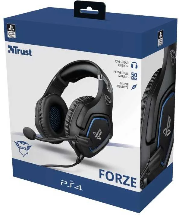Žaidimų ausinės Trust GXT 488 Forze PS4 Gaming Headset PlayStation official licensed product, Juodos, 23530