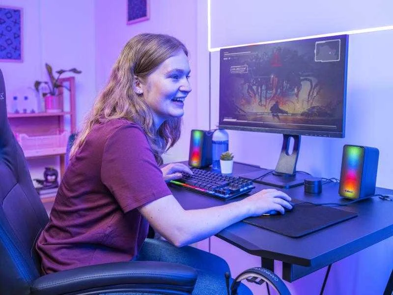 Kompiuterio kolonėlės TRUST GXT 611 Wezz RGB Illuminated 2.1 kolonėlės