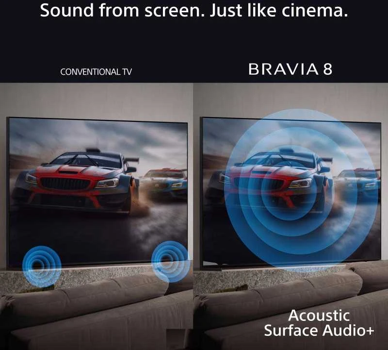 Televizorius Sony 55" BRAVIA 8 OLED 4K su imtuvu, įskaitant 3 metų PrimeSupport - ES versija