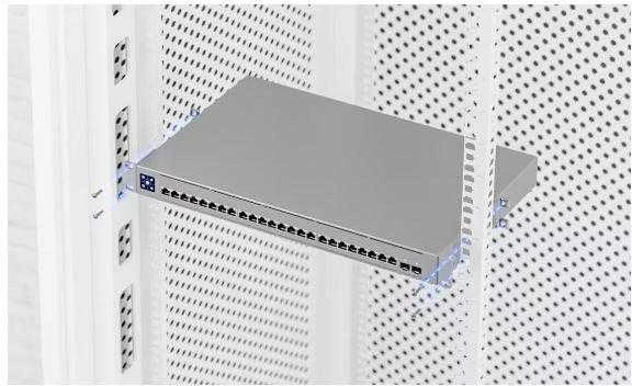 Ubiquiti | Unifi komutatorius | USW-EnterpriseXG-24 | Valdomas L3 | Montuojamas į lentyną | Gigabito Ethernet (varinis) jungčių kiekis: 24 | SFP+ jungčių kiekis: 2x 25G SFP | Maitinimo šaltinio tipas: vidinis