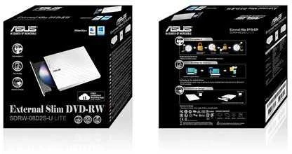 Asus | SDRW-08D2S-U Lite | Sąsaja USB 2.0 | DVD±RW | CD skaitymo greitis 24 x | CD įrašymo greitis 24 x | Baltas | Stalinis kompiuteris / Nešiojamasis kompiuteris