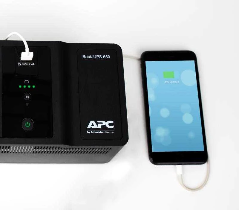 APC Back-UPS 650VA 230V 1 USB charging port - (Offline-) USV Budėjimo režimas (neprisijungus) 400 W