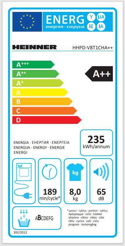 Džiovyklė Uscator de rufe cu pompa de caldura Heinner HHPD-V8T1CHA++