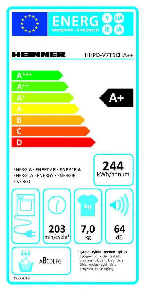 HEINNER DRABUŽIŲ DŽIOVYKLĖ HHPD-V7T1CHA++ (HHPD-V7T1CHA++)