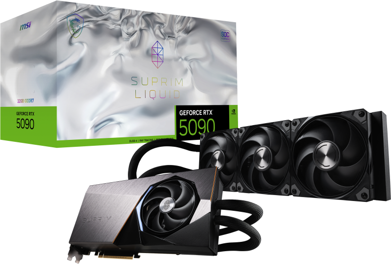 Vaizdo plokštė MSI SUPRIM GEFORCE RTX 5090, LIQUID SOC, 32 GB GDDR7