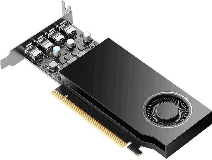 PNY NVIDIA A1000 8 GB LowProfile PCI-Express 4.0 x 16, LP8 GB GDDR6 128 bitų 4x Mini DP 1.4 diegimo vadovas, palaikymo vadovas 4x mDP į DP adapteris, 1x LP laikiklis"