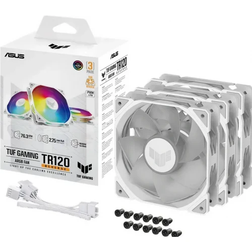 Kompiuterio Korpusas - ASUS TUF Gaming TR120 ARGB 12 cm Baltas Aušintuvas