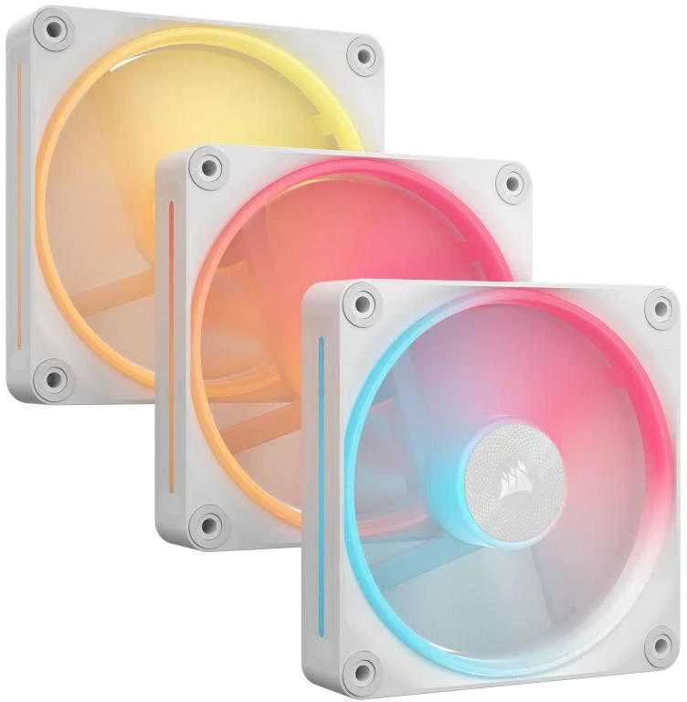 Corsair iCUE LINK LX120-R RGB PWM 3 vnt. pakuotė + šakotuvas, baltas CO-9051054-WW