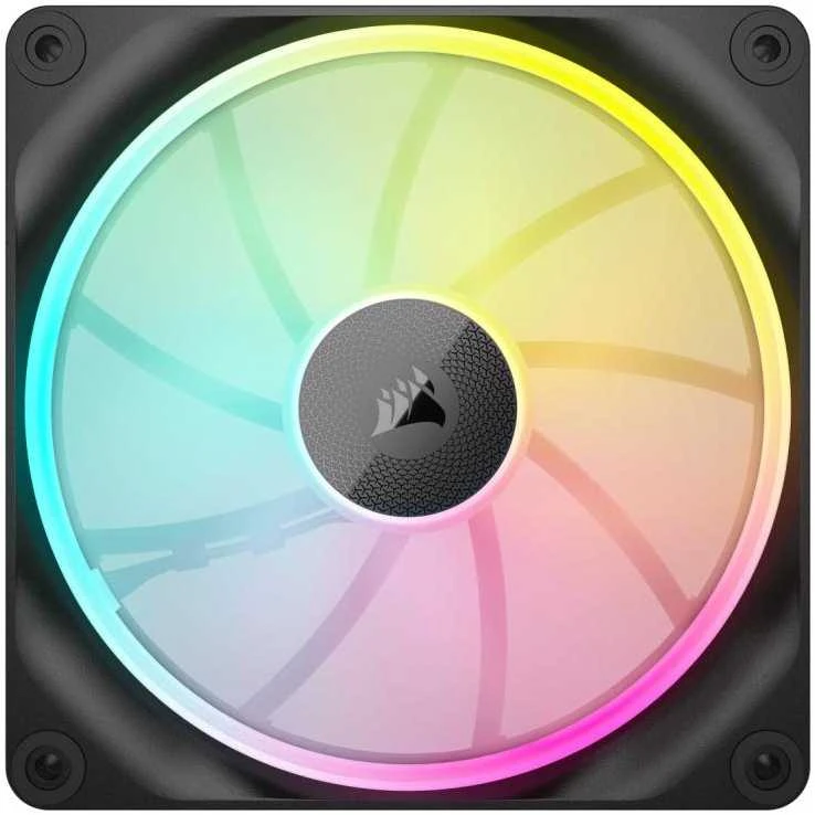 Corsair iCUE Link LX140 RGB, PWM korpuso ventiliatorius, 2er Pack – 140mm, juodos spalvos