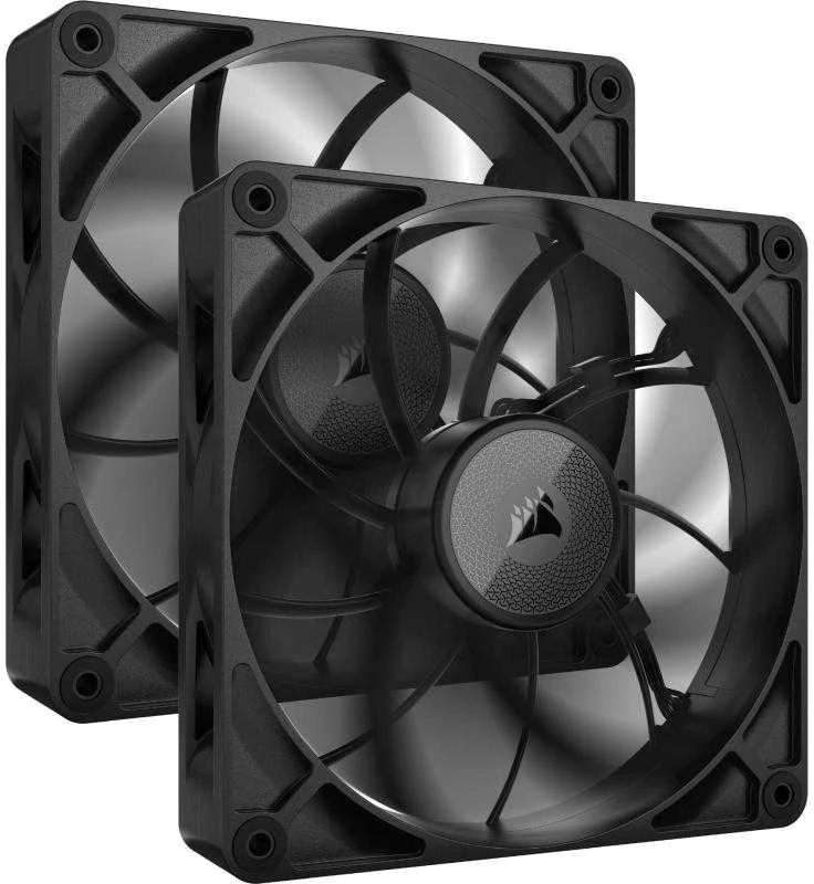 Corsair iCUE LINK RX140 MAX Series, PWM korpuso ventiliatorius 2er Pack – 140mm, juodos spalvos