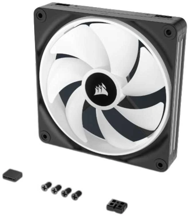 Corsair iCUE LINK QX140 RGB Series, PWM korpuso ventiliatorius, 2er Pack su RGB valdikliu- 140mm, juodos spalvos, Starter Kit