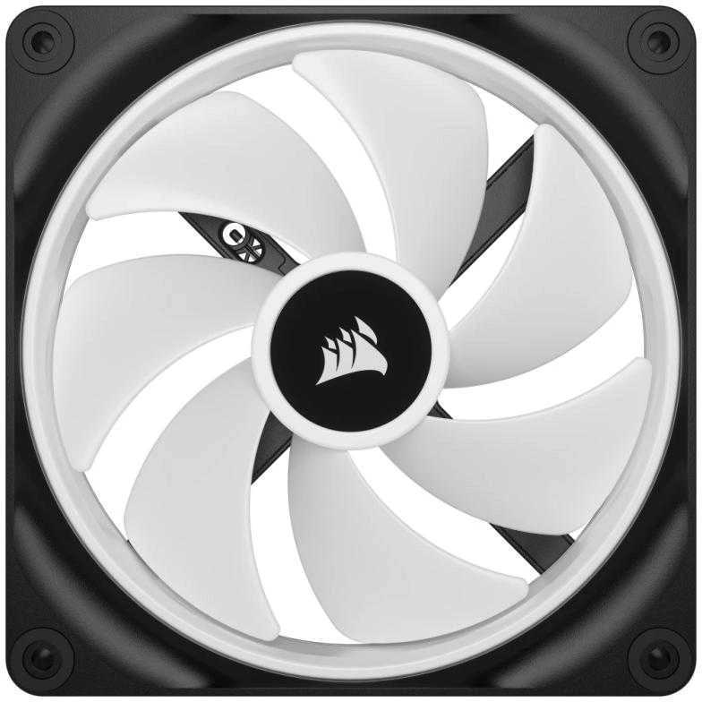 Corsair iCUE LINK QX140 RGB Series, PWM korpuso ventiliatorius, 2er Pack su RGB valdikliu- 140mm, juodos spalvos, Starter Kit