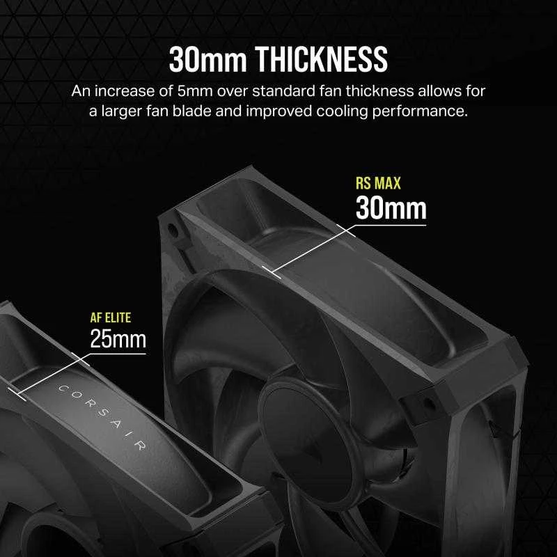 Corsair RS120 MAX 120 mm PWM trigubas juodas CO-9050171-WW