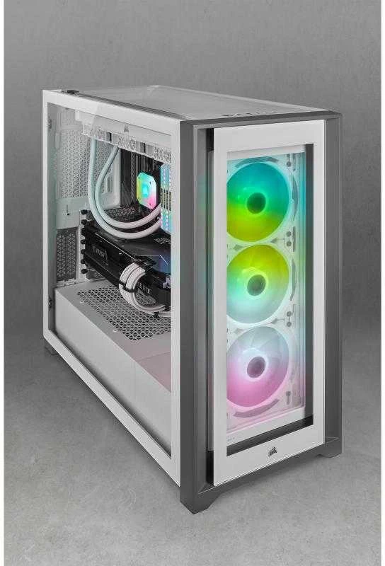 Corsair | 120 mm Baltas PWM ventiliatorius, trigubas paketas su apšvietimo mazgu CORE | iCUE SP120 RGB ELITE našumas | Dėklo ventiliatorius