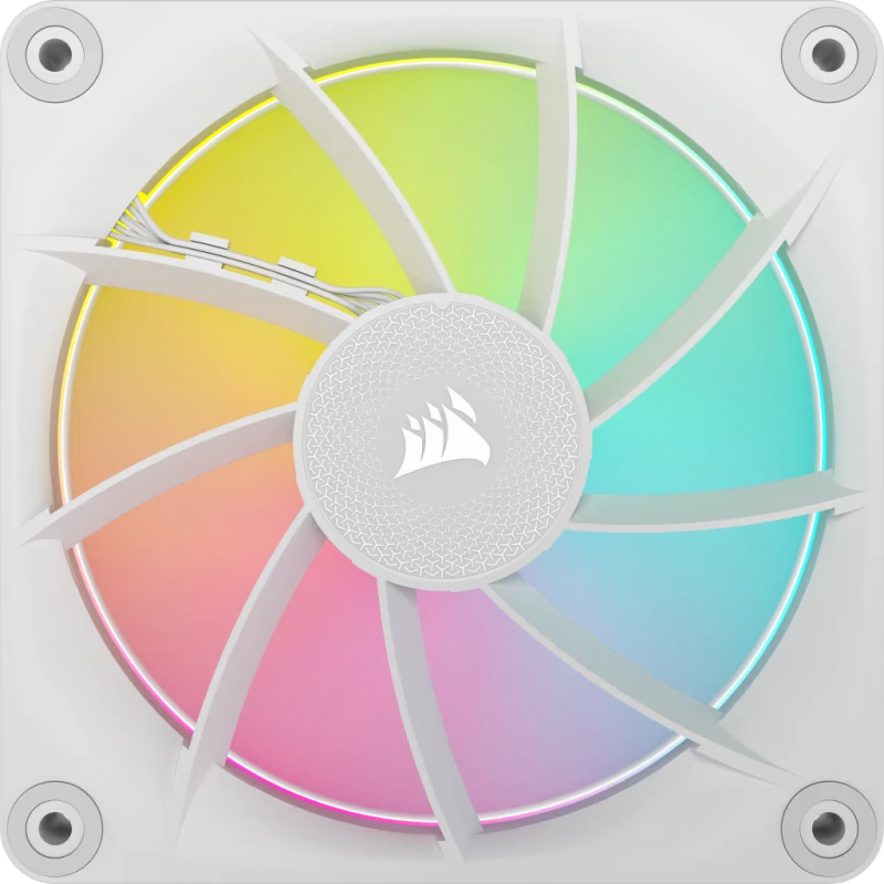„Corsair iCUE Link LX120 RGB“, PWM ventiliatorius, Ø 120 mm, baltas