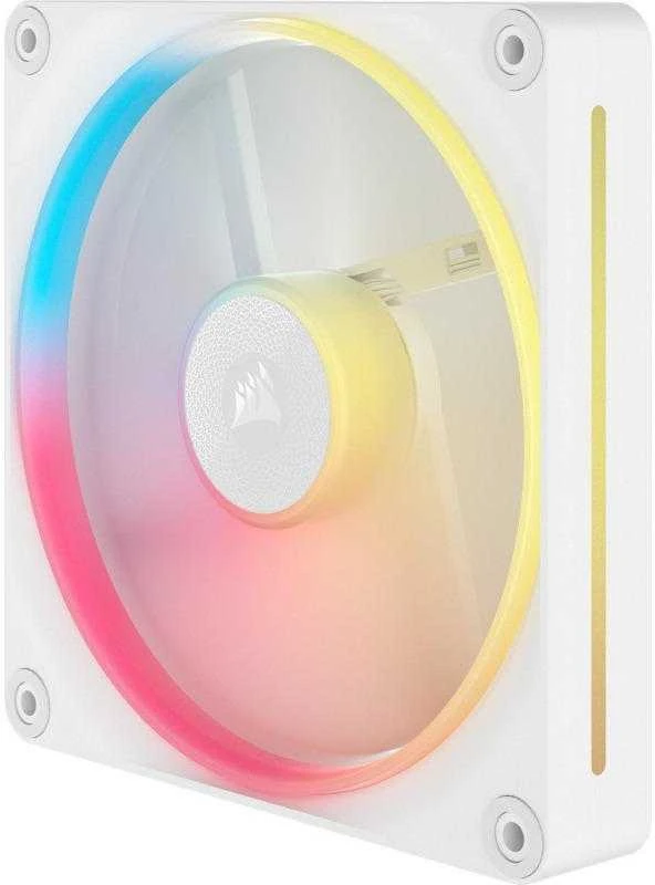 Baltas 140mm Corsair ventiliatorius su RGB žiedu